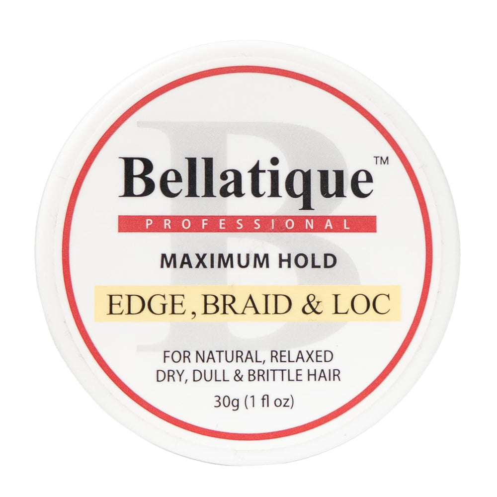 Model demonstrates shiny, defined edges and smooth hairline using Bellatique Edge Control.