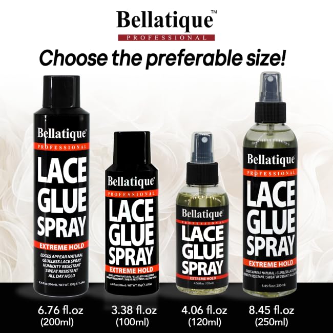 Bellatique Lace Glue Spray finish shows clean removal without residue or flaking.