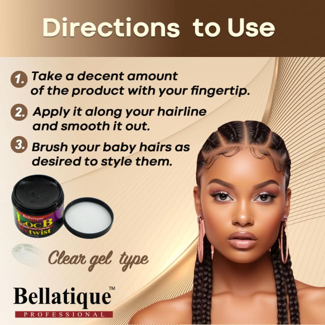 Bellatique Loc B Retwist Gel gives subtle shine and moisture to hair
