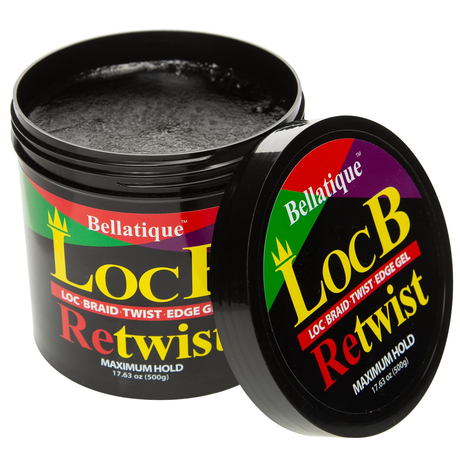 Bellatique Loc B Retwist Gel highlights hair shine and hydrated look.
