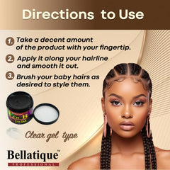 Bellatique Loc B Retwist Gel used for retwist definition in locs and braids.