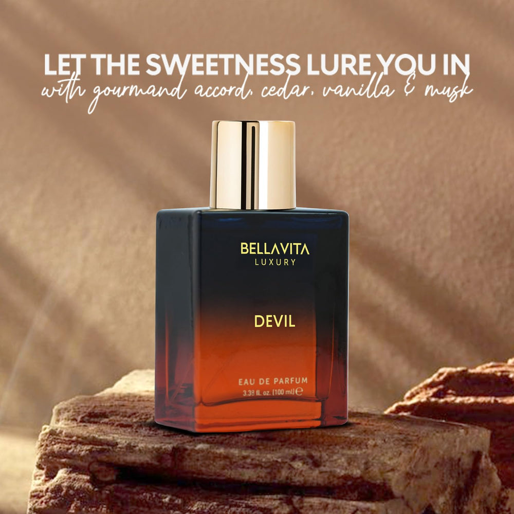 Bellavita Devil cotton candy note offers playful sweetness that softens the profile.