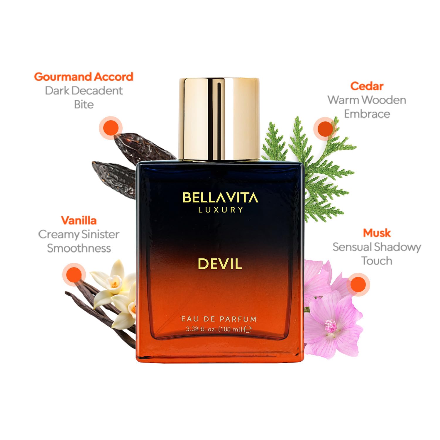 Bellavita Devil unisex bottle cap close-up emphasizes premium craftsmanship.