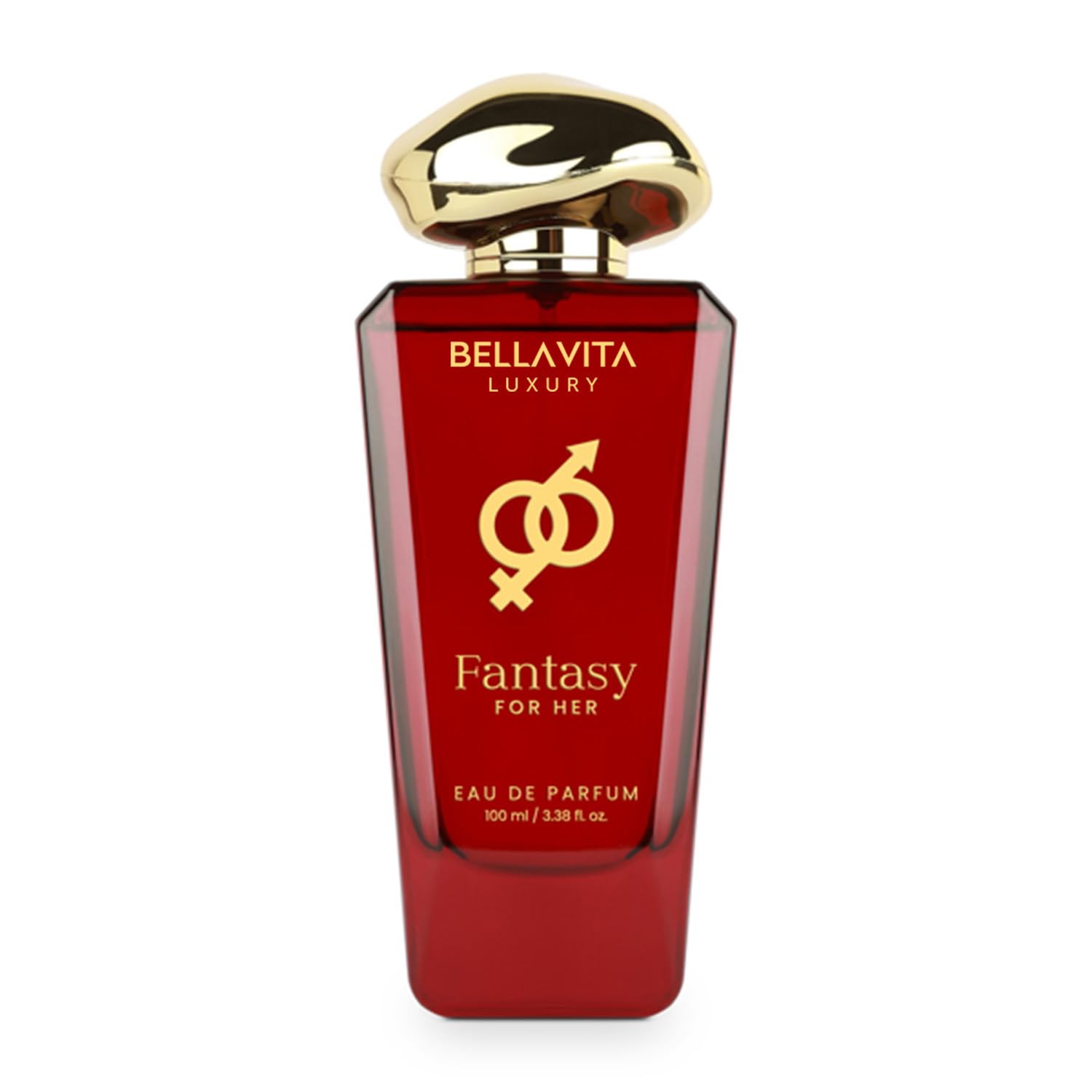 Bellavita Fantasy bottle on outer box presents luxury branding for premium feel.