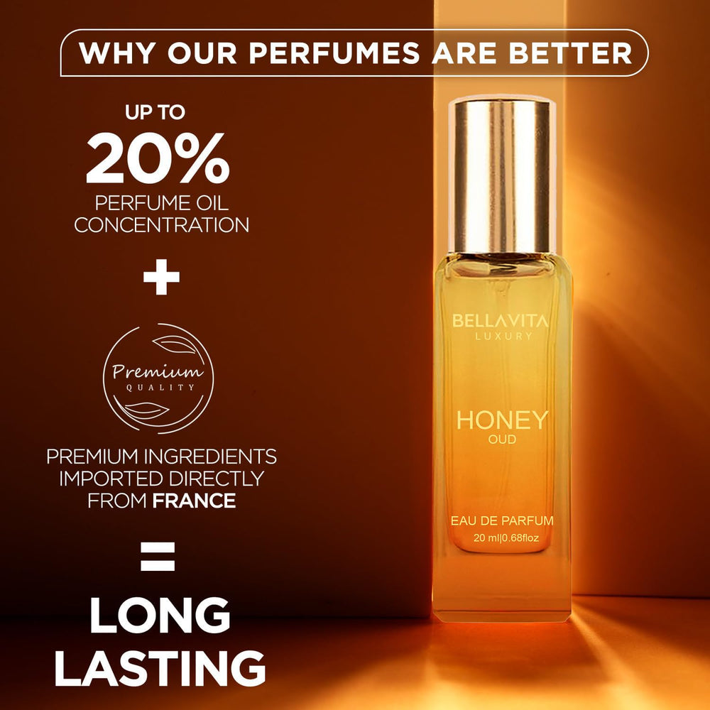 BellaVita Honey OUD vegan perfume crafted with European oils