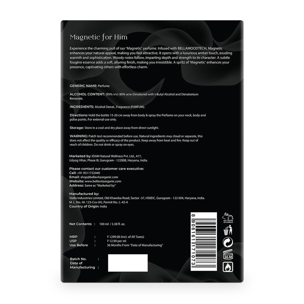 Travel-friendly 100ml size of Bellavita Magnetic for on-the-go refresh.