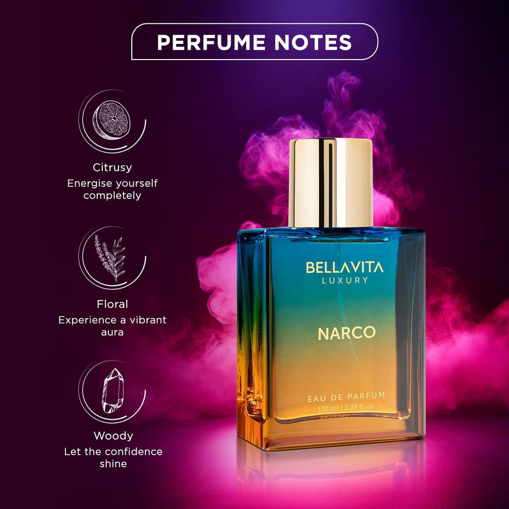 Bellavita Narco bergamot jasmine note image highlights fresh daily wear