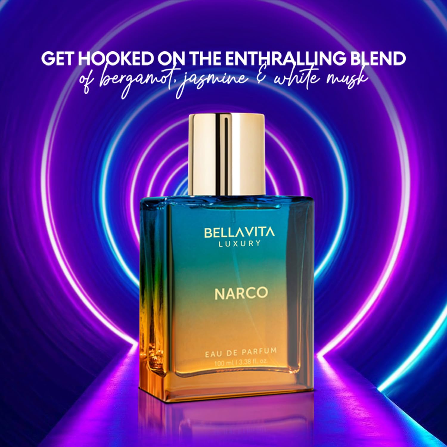 Bellavita Narco travel size bottle ideal for on the go fragrance