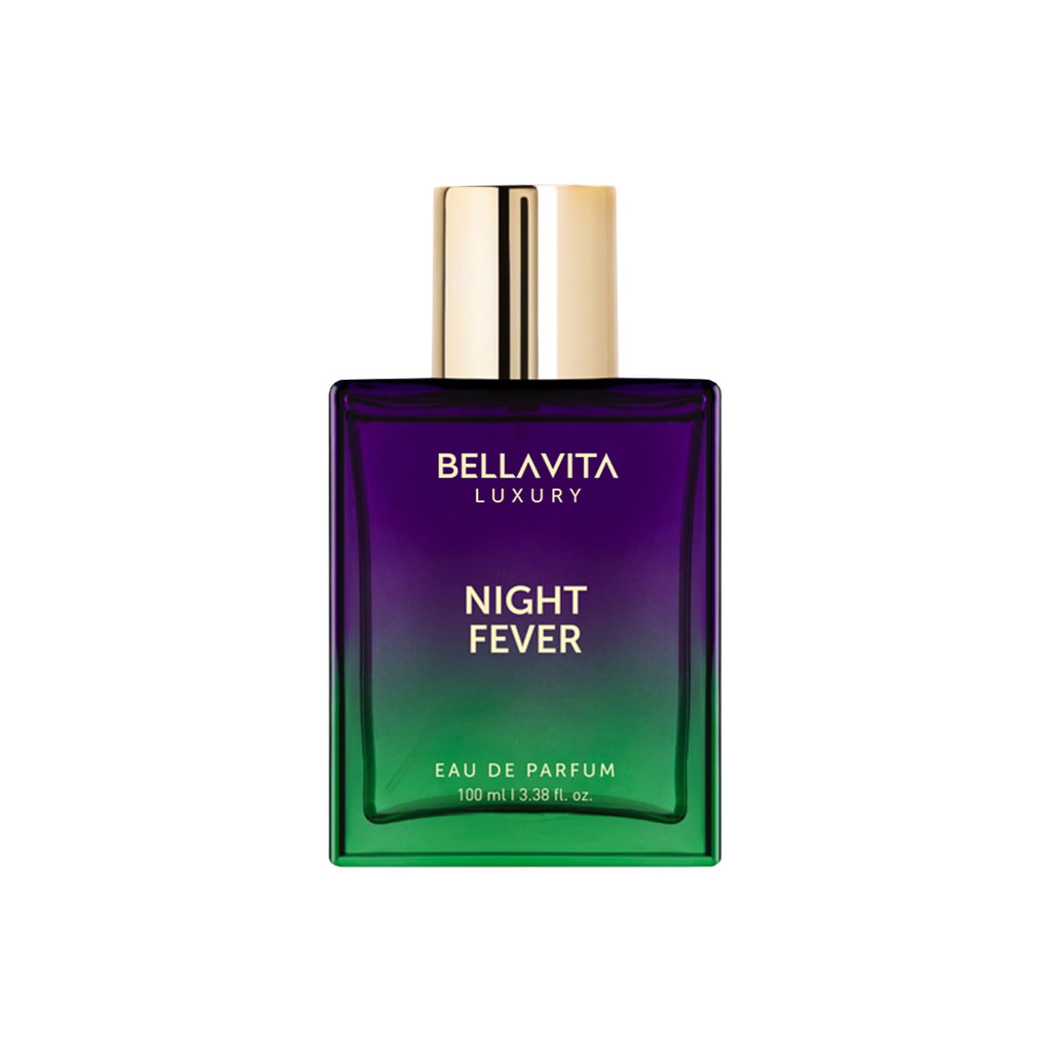 Bellavita Night Fever bottle close-up for refined evening allure.