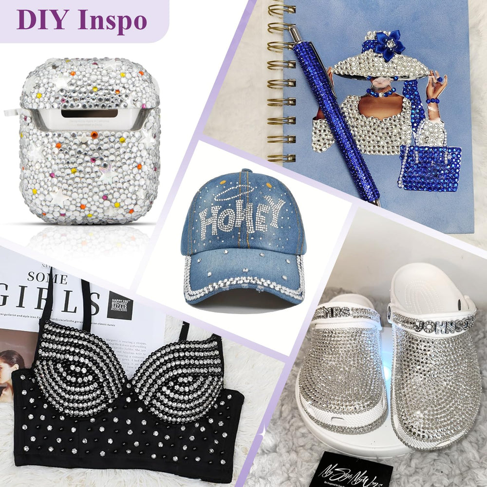 BELLEBOOST iridescent clear gems for scrapbooks and gifts