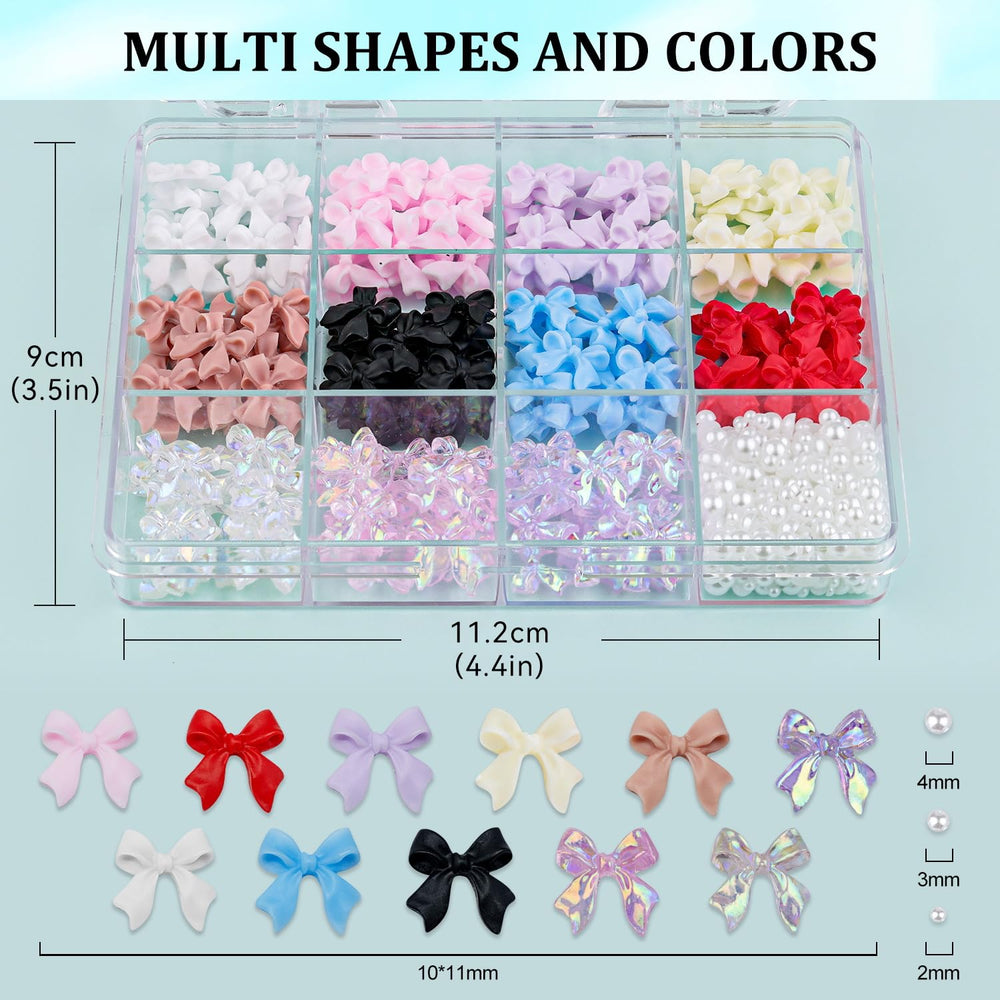 BELLEBOOST colorful bow charms in 11 colors enable personalized nail designs