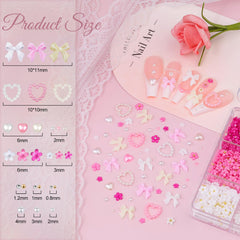 BELLEBOOST bow and heart charms provide elegant nail accents