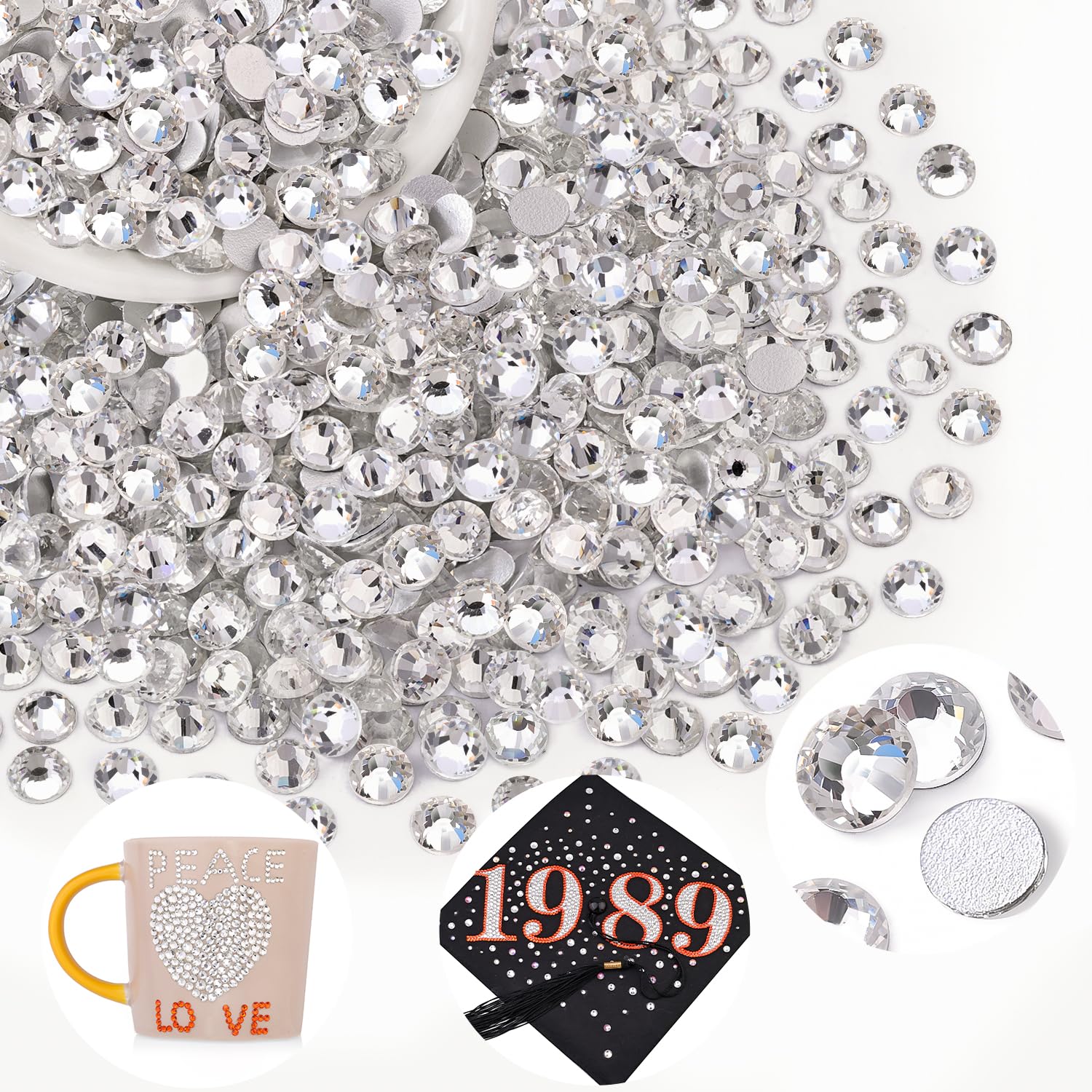 BELLEBOOST large 8mm rhinestones provide bold craft highlights