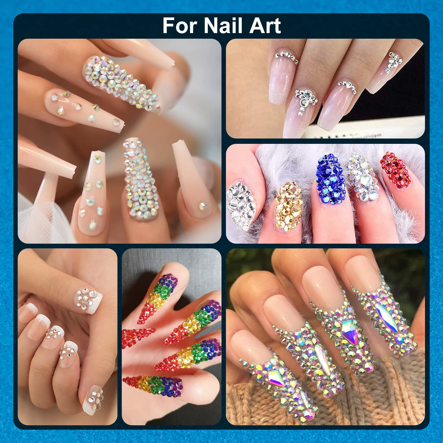 BELLEBOOST finished nail art with gems for a striking look