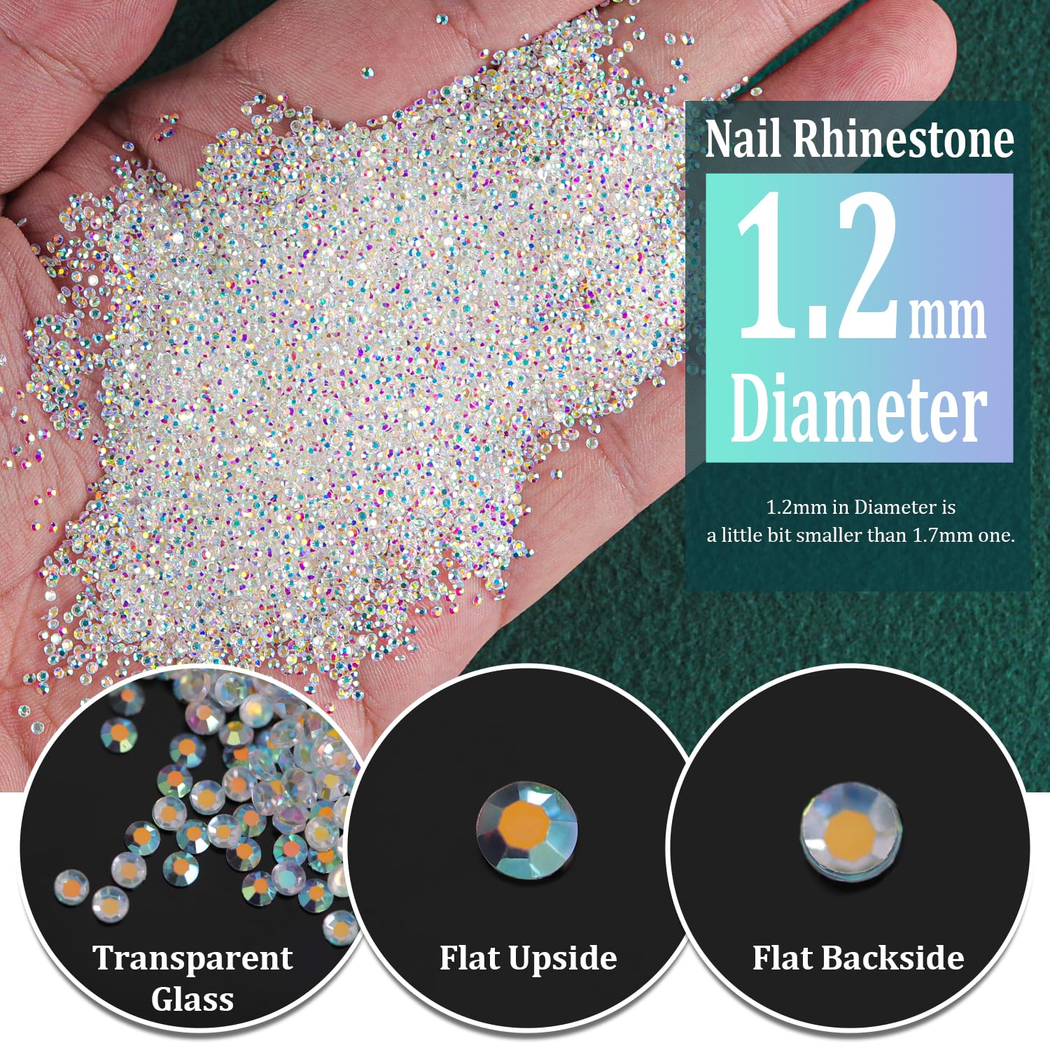 BELLEBOOST iridescent AB crystals reflect rainbow hues for premium nail accents.