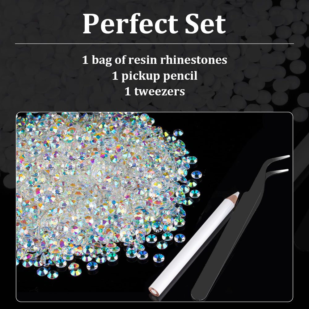 Ideal for nail art and crafts with durable resin and bright AB color.