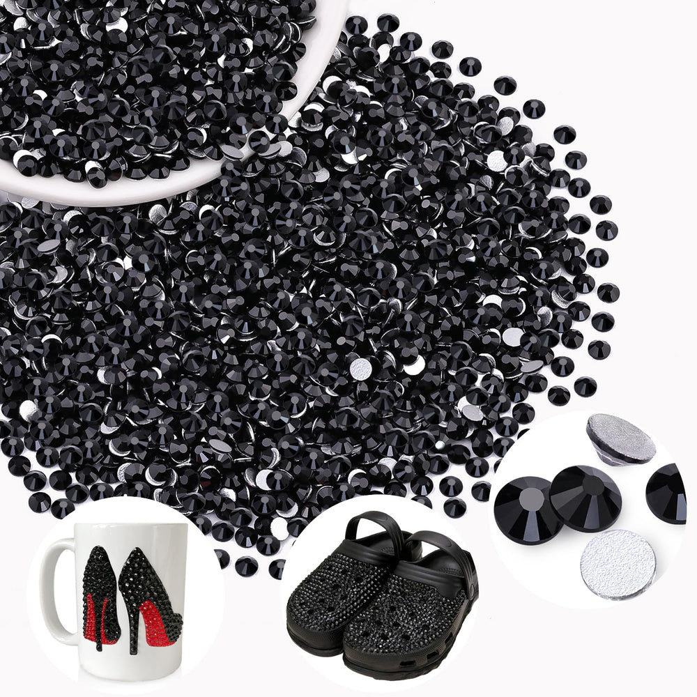 BELLEBOOST packaging of jet black rhinestones for DIY projects