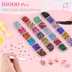BELLEBOOST resin rhinestones close-up showing sparkling surface for manicure details.