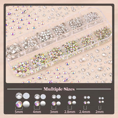 BELLEBOOST mixed-color rhinestones for versatile nail art designs.