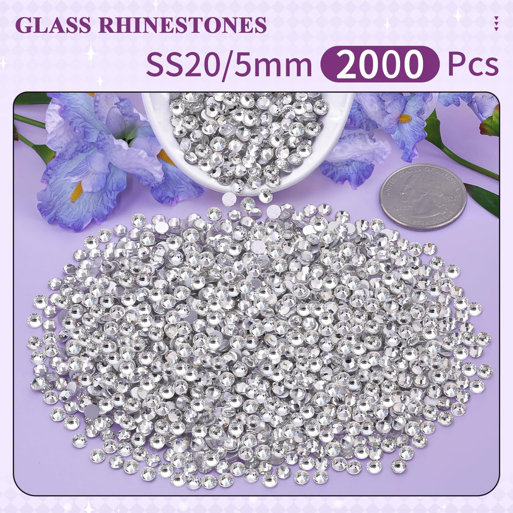 BELLEBOOST SS20 clear glass rhinestones for crafts with radiant shine.