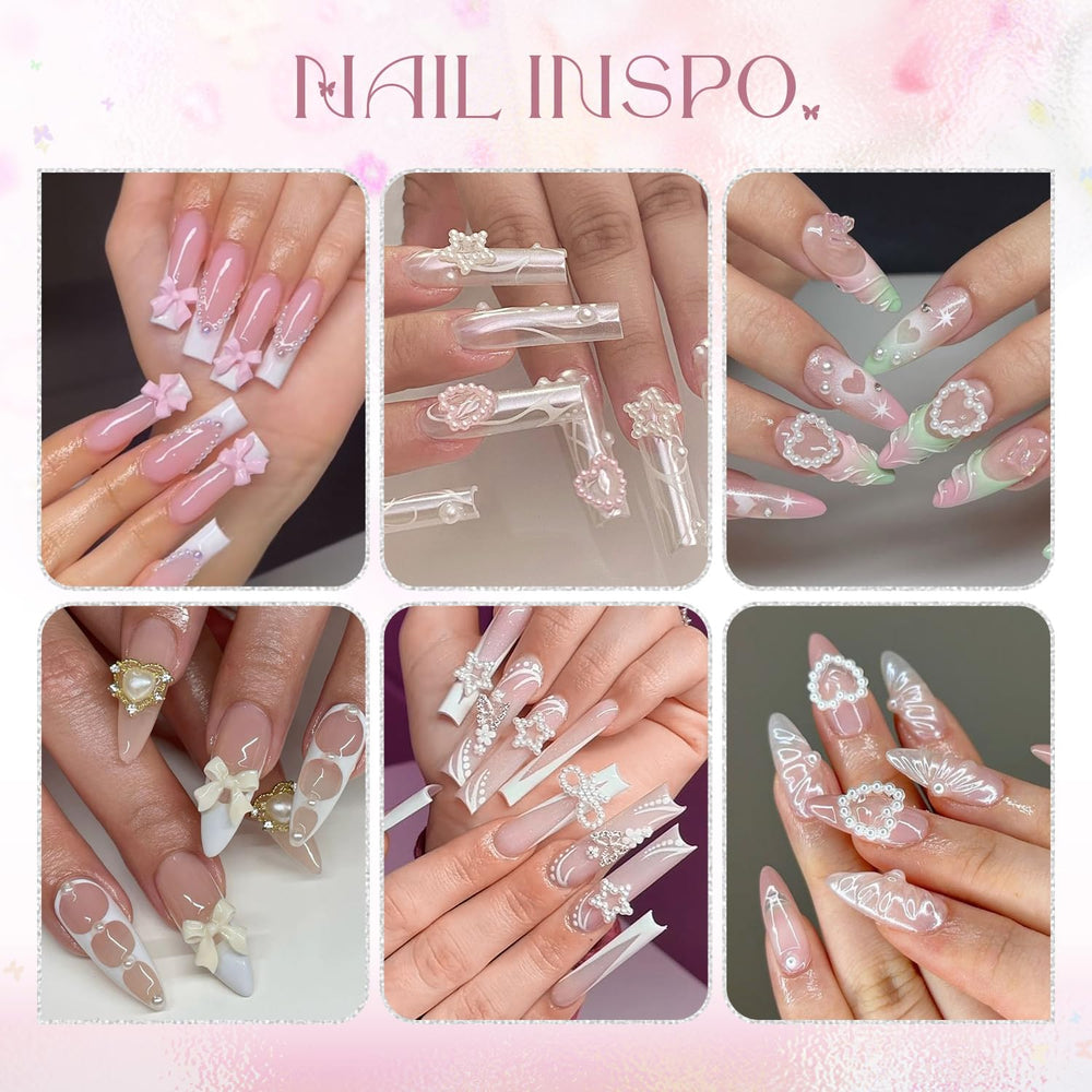 BELLEBOOST white pearls add subtle dimension to nails