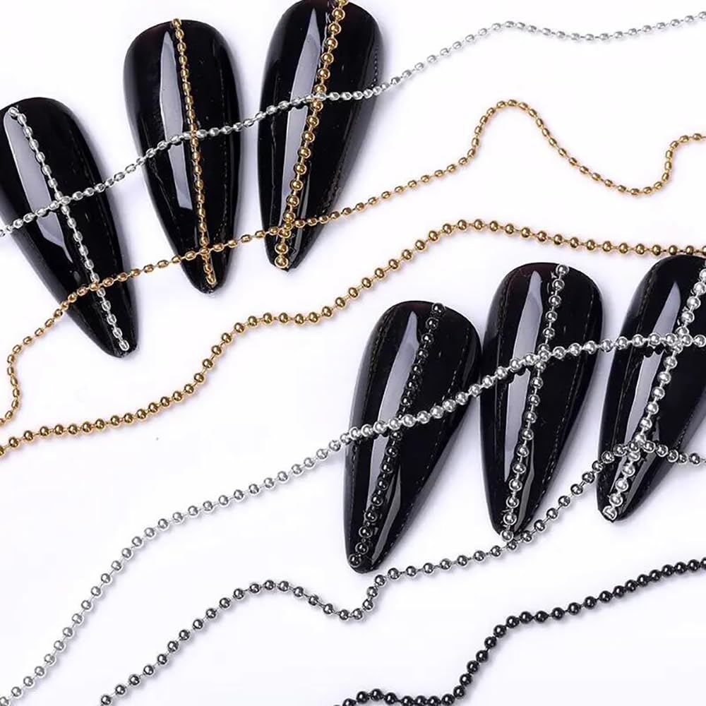 Bellecrey gold-silver chain ornaments for nail art and accessories.