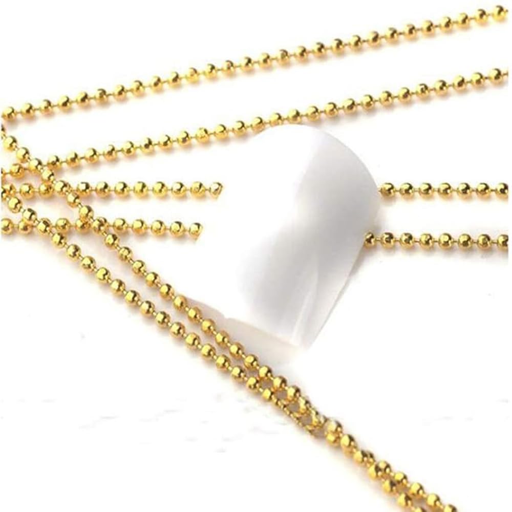 Bellecrey gold-silver 1.0mm nail art chain for subtle or bold accents.