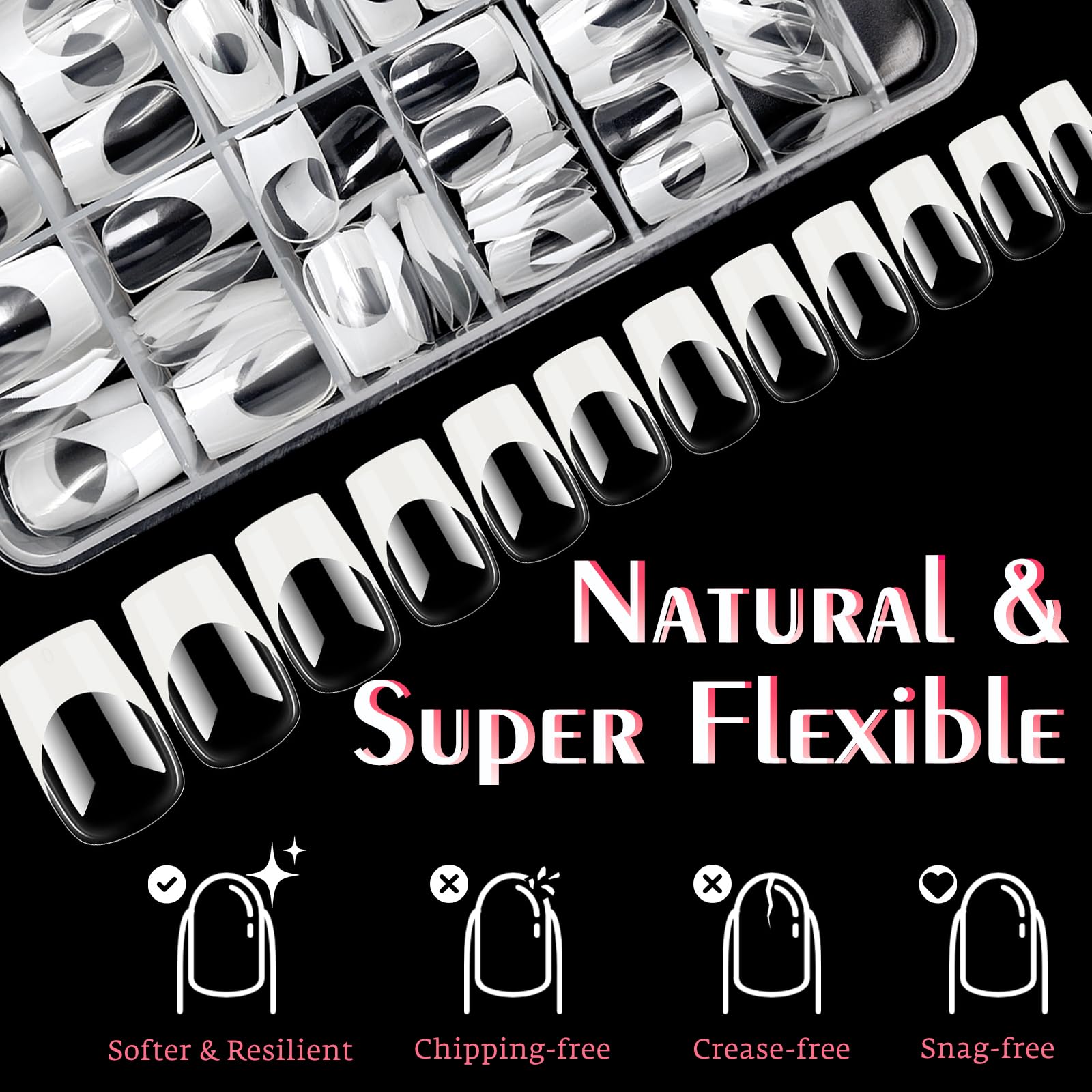Bellelfin lightweight, comfortable-fit nails ideal for daily wear