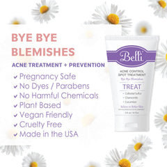 Belli Acne Control Spot Treatment applied to the face for clear skin.
