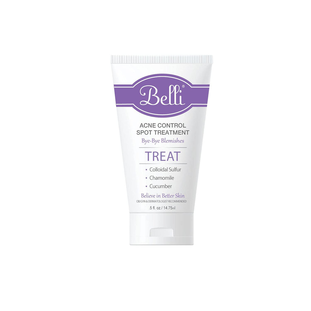 Belli Acne Control Spot Treatment tube shown for targeted blemish care.