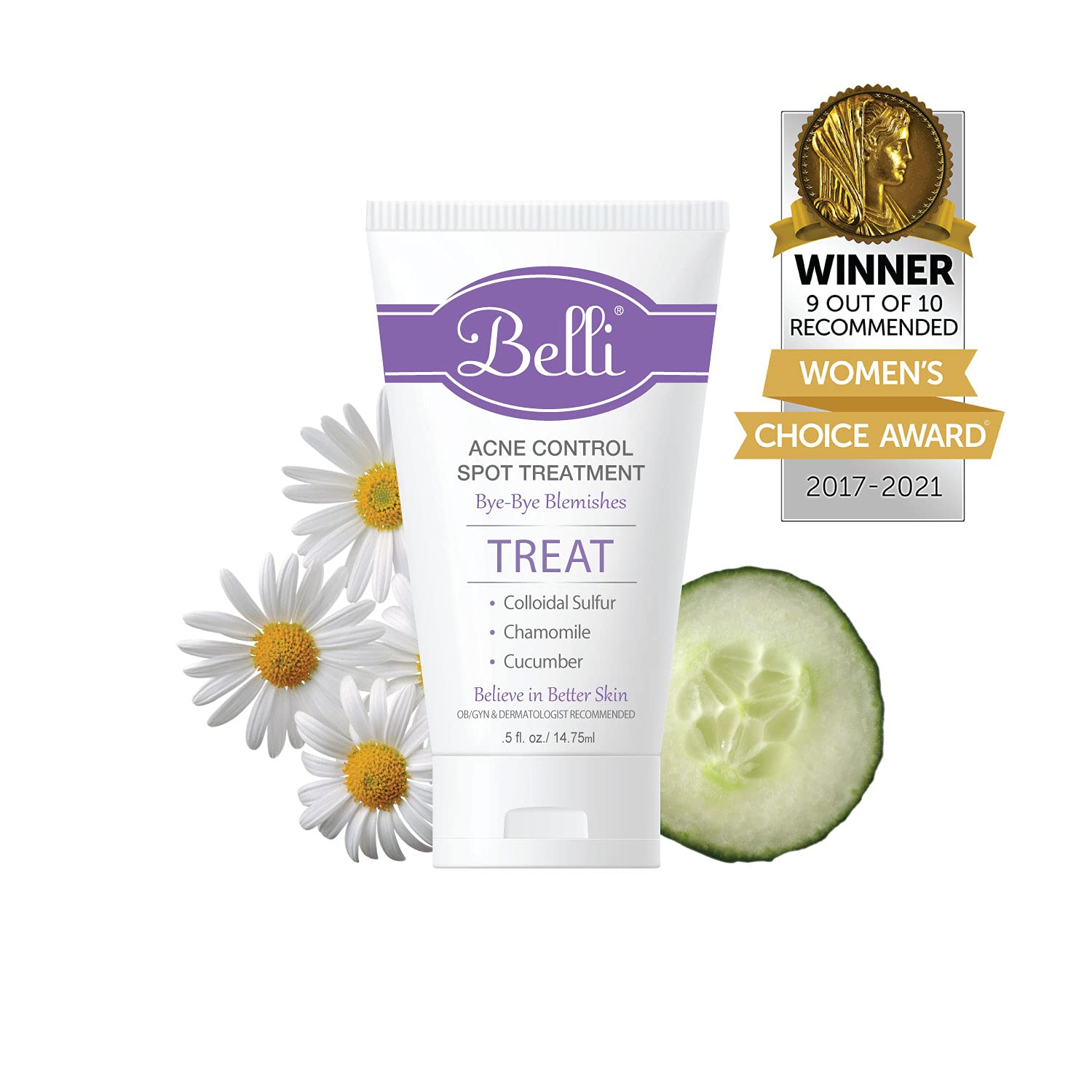 Belli Anti-Blemish Facial Wash bottle as part of routine.