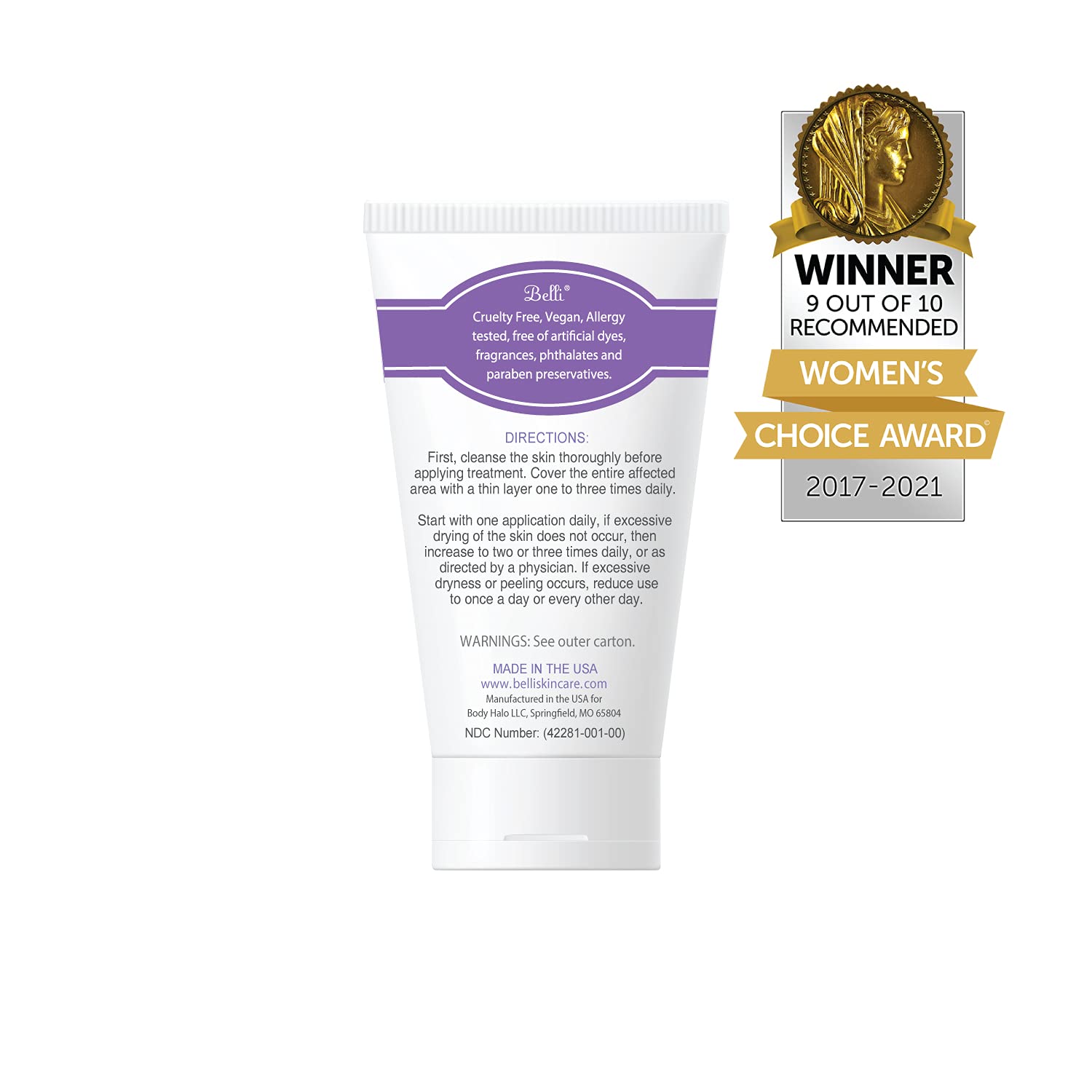 Belli Fresh Start Pre-Treatment Scrub jar with exfoliating particles.