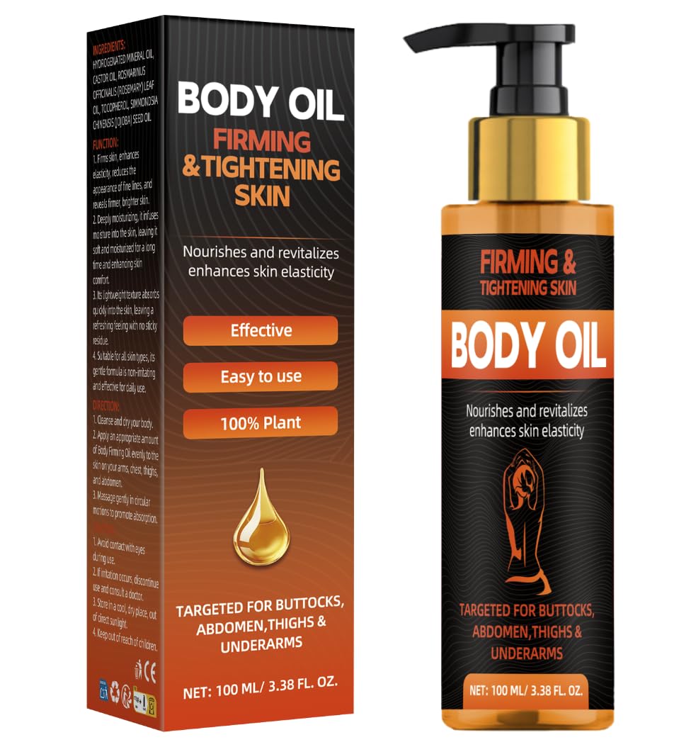 Bellisinno Body Firming Oil bottle close-up for firming and hydration.