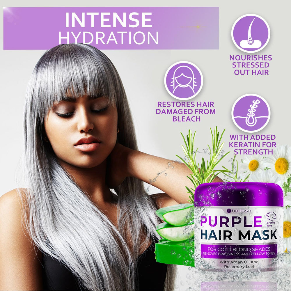 Bellisso purple-hair-mask all-hair-types suitable after bleach for even color.