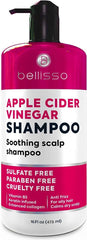 Bellisso Apple Cider Vinegar Shampoo bottle front, sulfate-free formula.