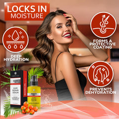 Bellisso Batana Oil Serum anti-frizz action shows quick fix for frazzled strands.