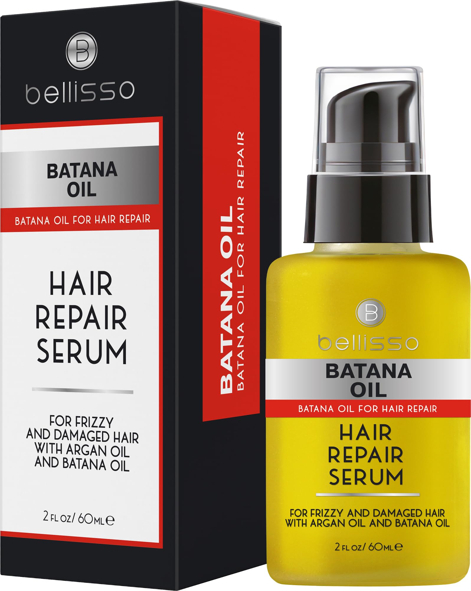 Bellisso Batana Oil Serum bottle for easy daily use and lightweight thickening.