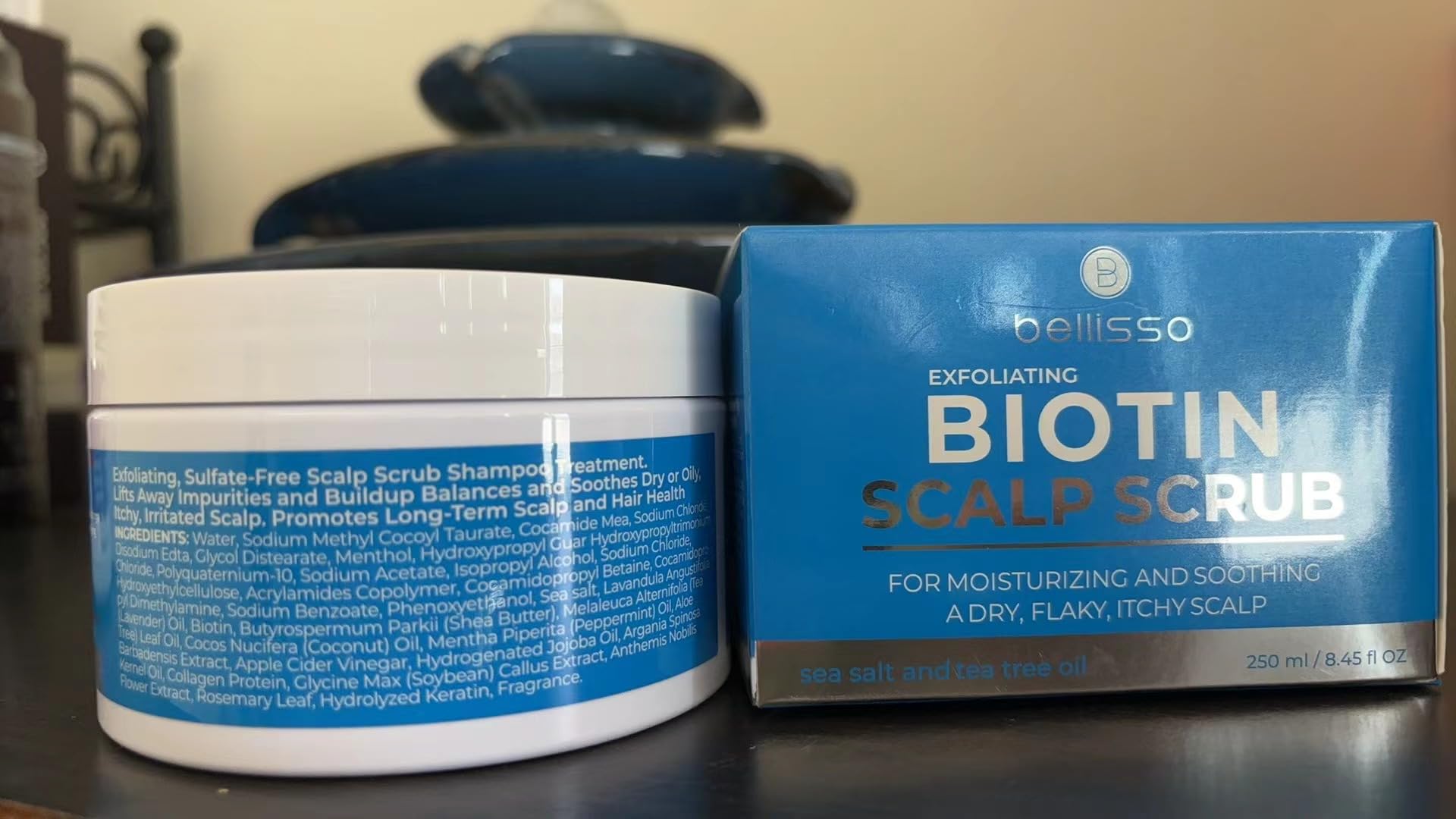 Bellisso Biotin Scalp Scrub cruelty-free and paraben-free certification.