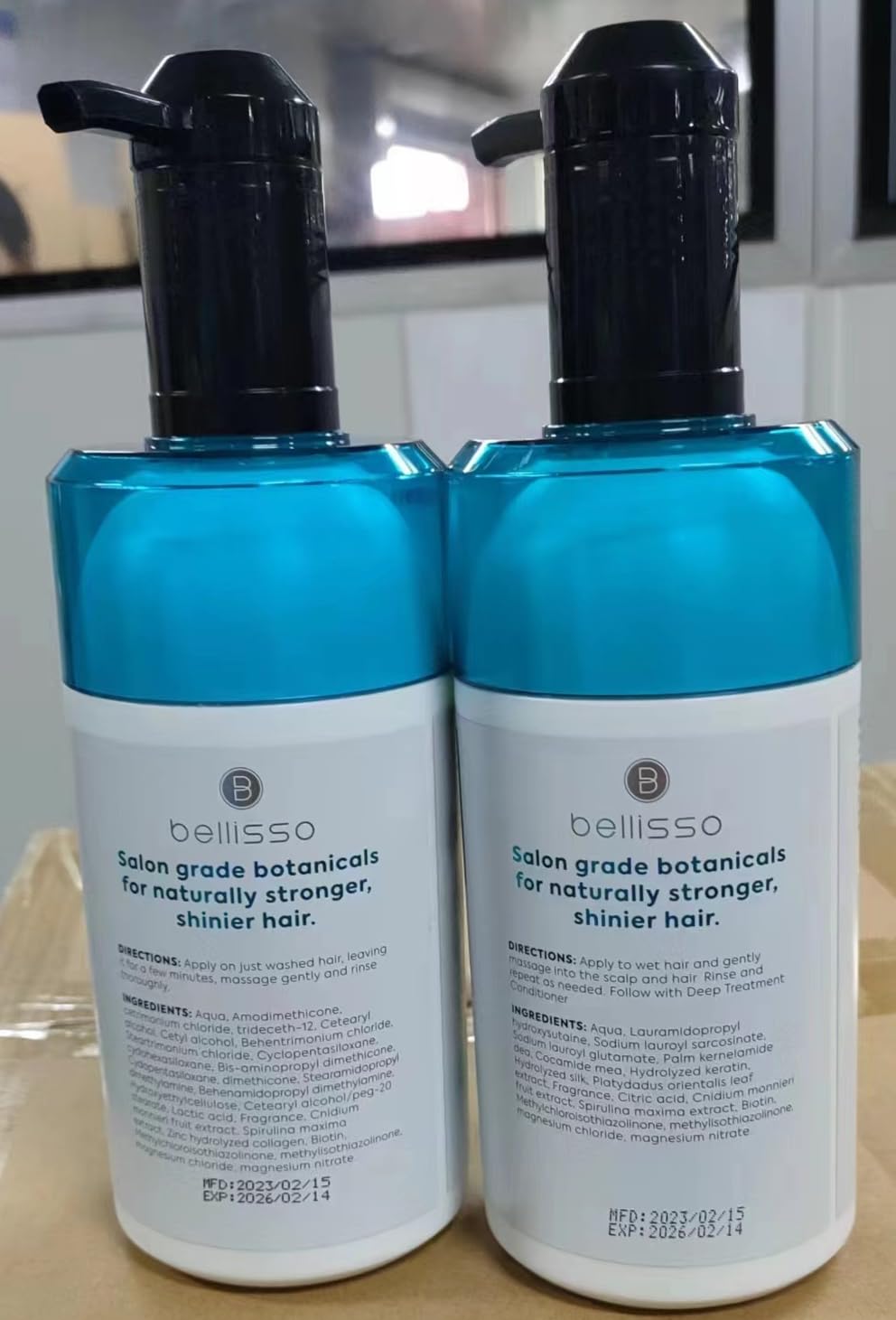 Bellisso Biotin Shampoo with keratin detail label