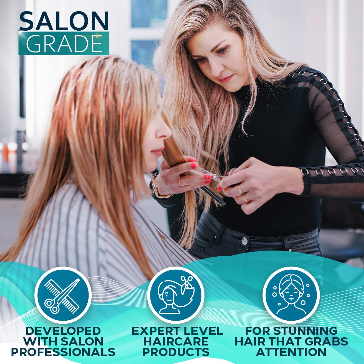 Bellisso Hair Serum before-after comparison hints at volume enhancement.