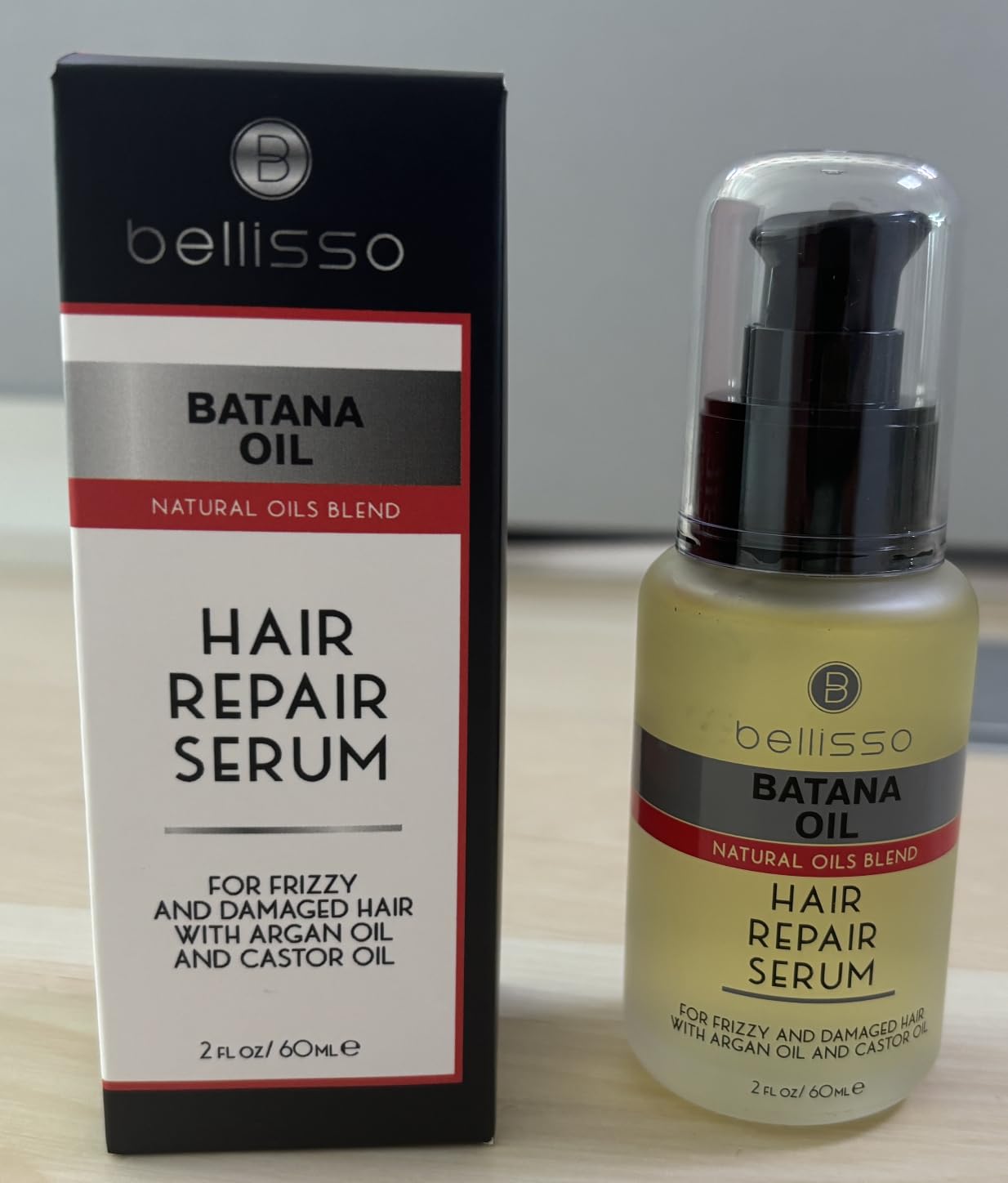 Bellisso Batana Hair Serum bottle with premium branding.