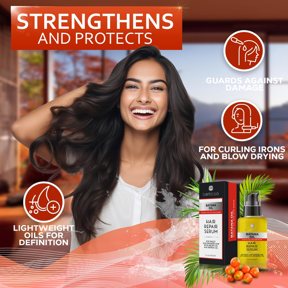 Bellisso Batana Serum volume-enhancing effect suggests thicker-looking hair.