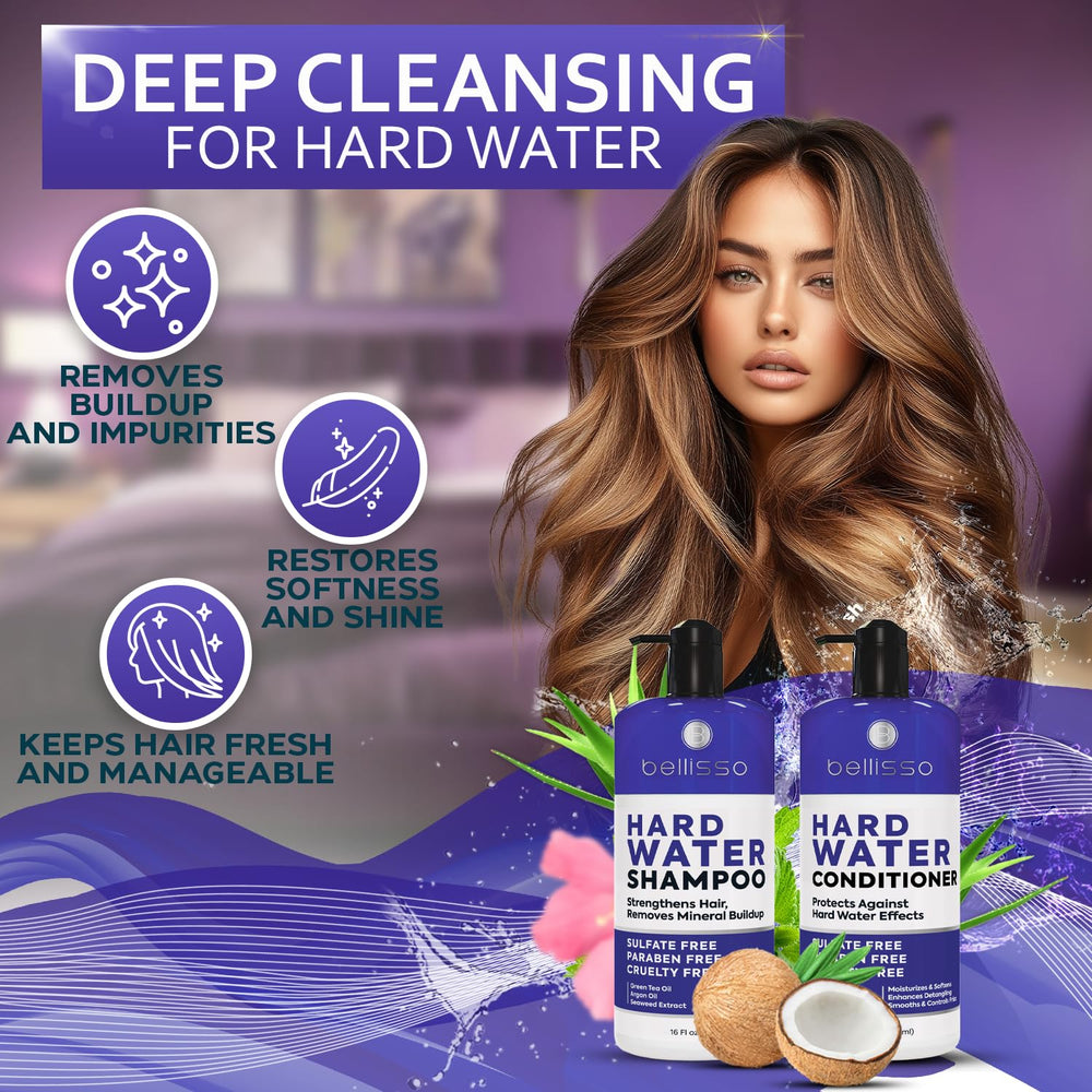 Hard water cleansing duo on a clean sink for daily use and shine.