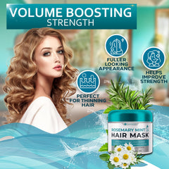 Bellisso Rosemary Mint Oil Hair Mask jar showing rich hydration for frizzy hair