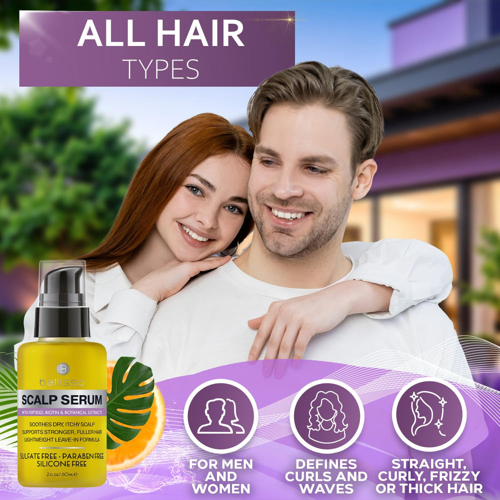 Bellisso cruelty-free sulfate-free scalp serum suitable for sensitive skin.