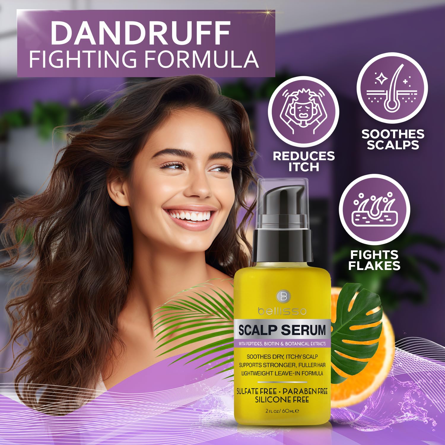 Bellisso scalp serum lightweight formula, non-greasy for everyday use.