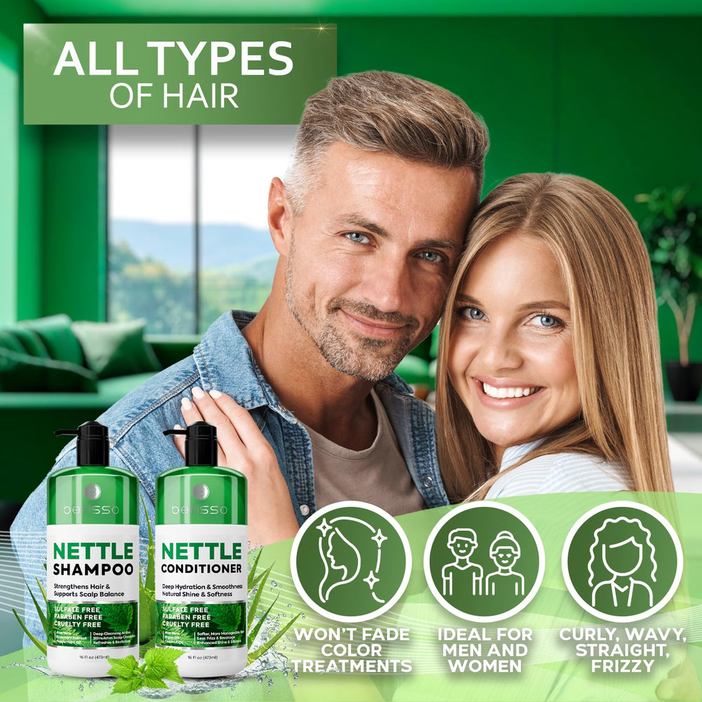 Bellisso sulfate-free label on bottle signaling gentle, color-safe use.