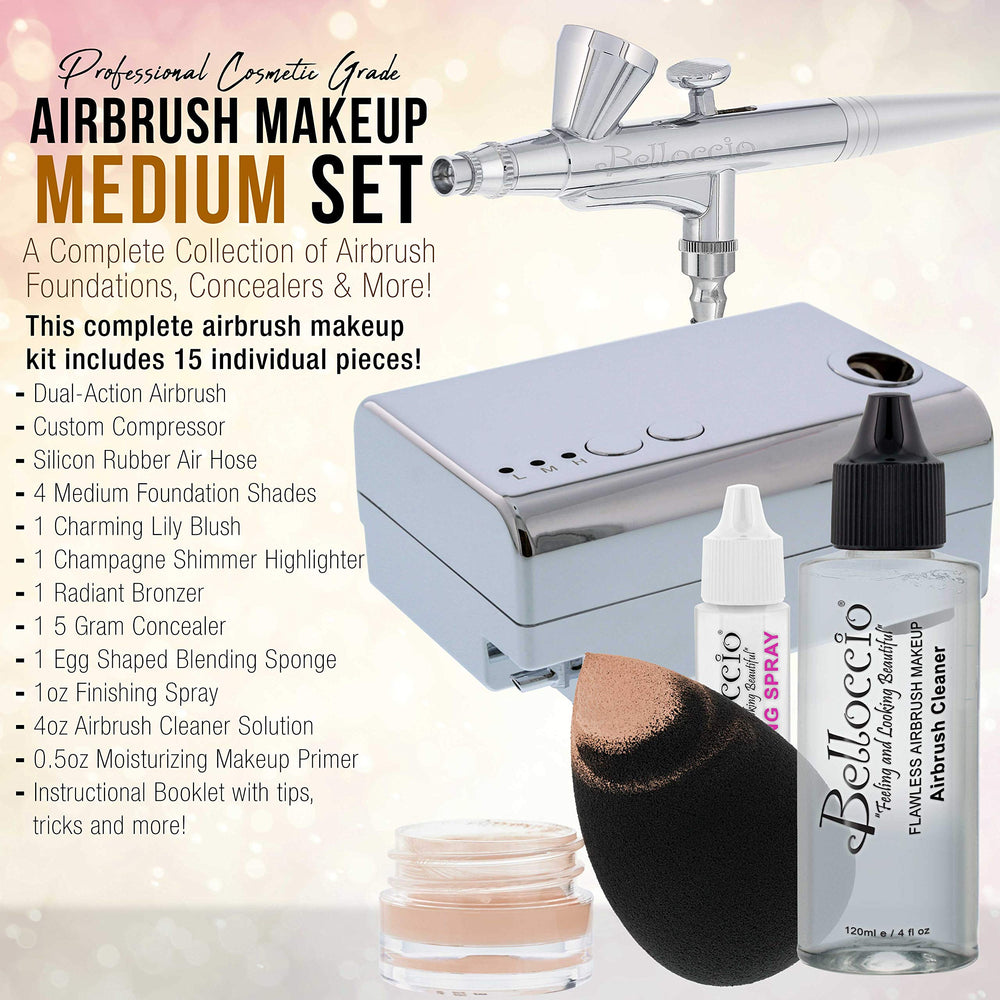 Belloccio airbrush foundation shades four-pack for perfect color match