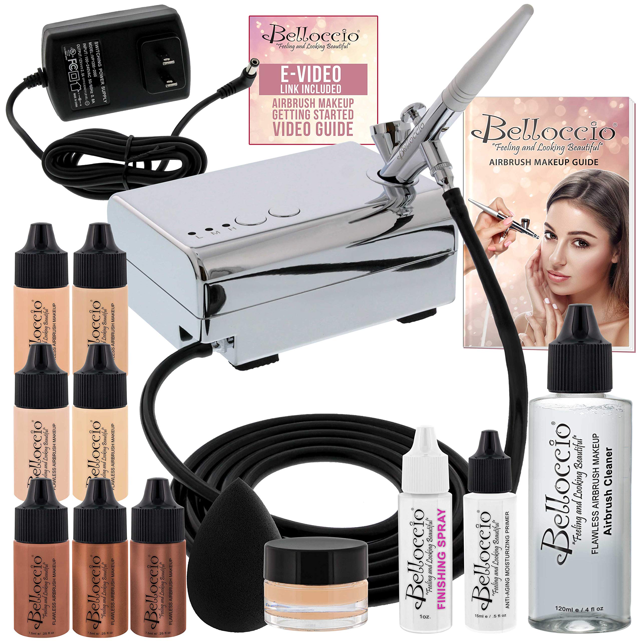 Belloccio airbrush system front view for easy setup and smooth application