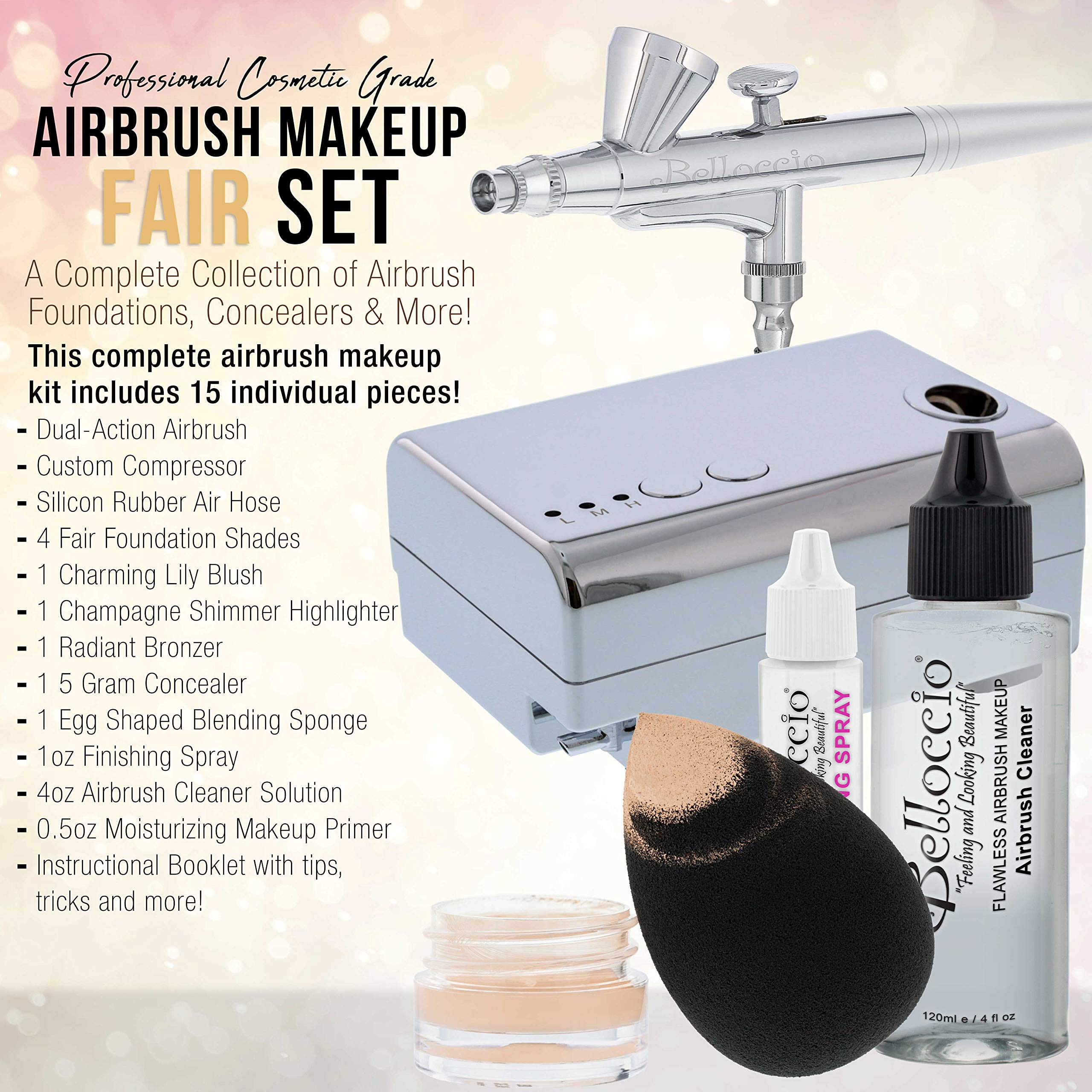 Belloccio four-shade foundation set enables precise match across skin tones